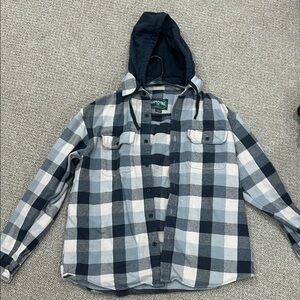 Plaid Hooded Flannel Shirt